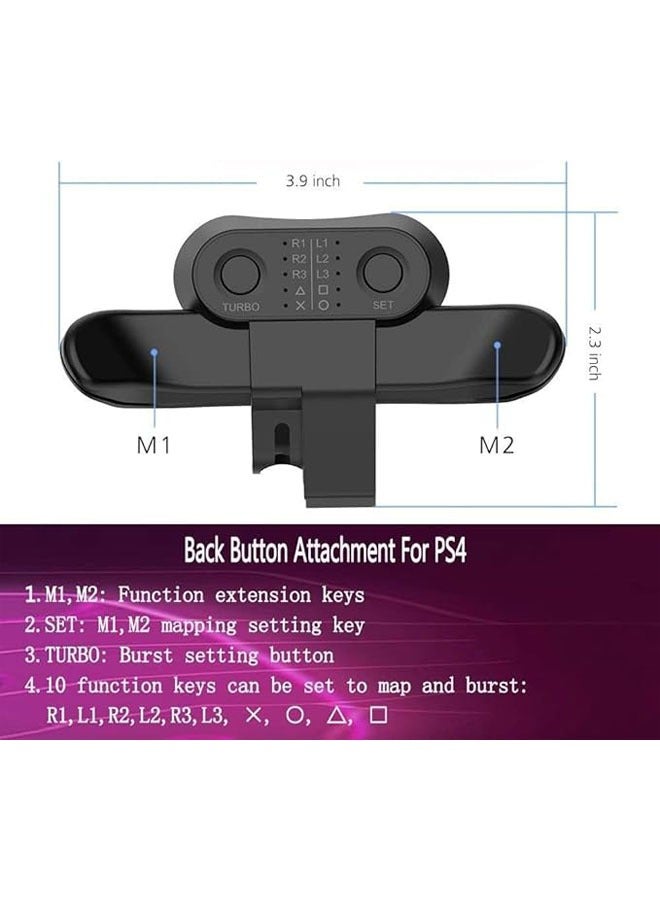 General Boolygo for PS4 Controller, Controller Back Button Attachment, Paddle for PS4, For Elite Pro FPS&TPS Games  - Image 3
