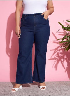 SASSAFRAS Plus Highrise Bell Bottom Jeans by Styli  - Image 1