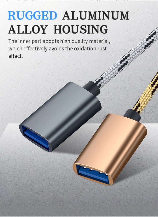 2-in-1 USB OTG Adapters Compact Mini USB 3.0 5Gbps Fast Transmission, Support Data Transmission/Charging