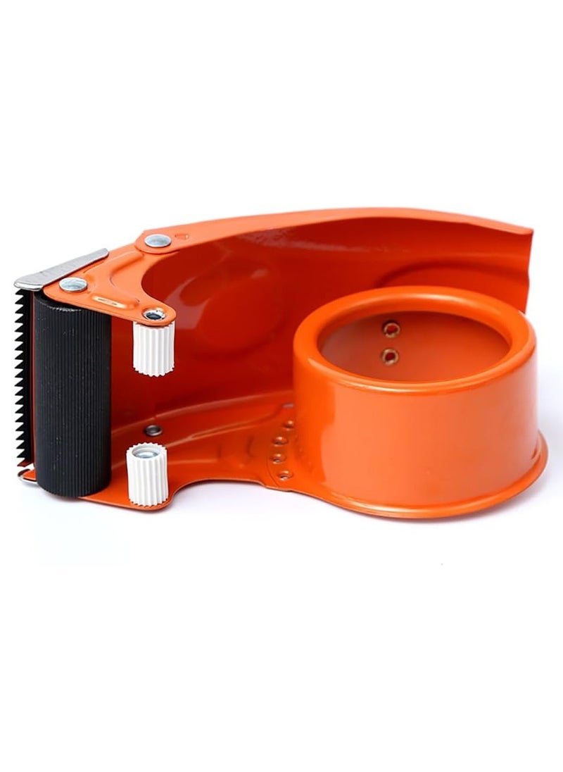 Rubik 150 Yards x 5cm Clear Tape Roll with Heavy Duty Metal Packaging Tape Dispenser for Moving Carton Box Sealer, Handheld Tape Cutter - Orange  - Image 5