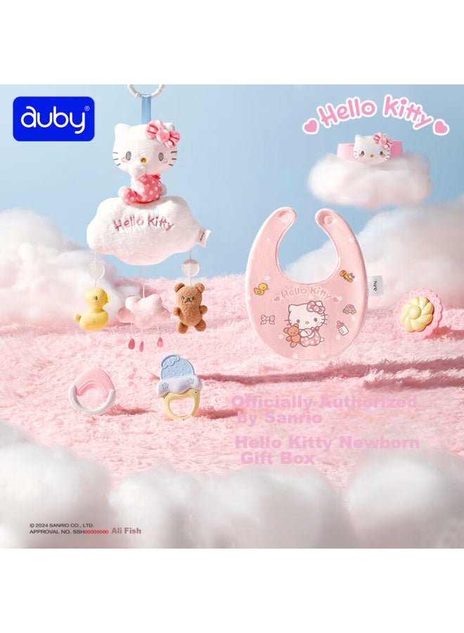 Auby Infant And Toddler Toys, Rattle, Teether, Bed Hanging, Drool Bib, o Kitty Comforting Doll, Newborn Gift Box, Birthday Present - Image 3