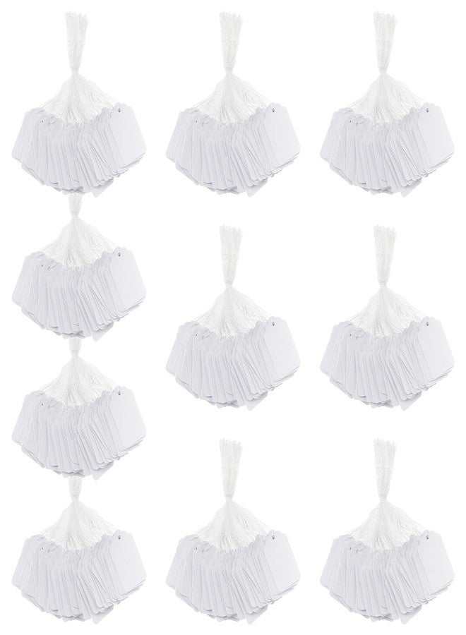 Cuttte White Price Tags with String - Cuttte 1000PCS Pre-Strung Paper String Tags for Pricing, Hanging Garage/Yard Sale Clothing Jewelry Merchandise for Labeling 1.75 x 1.1 Inch - Image 2