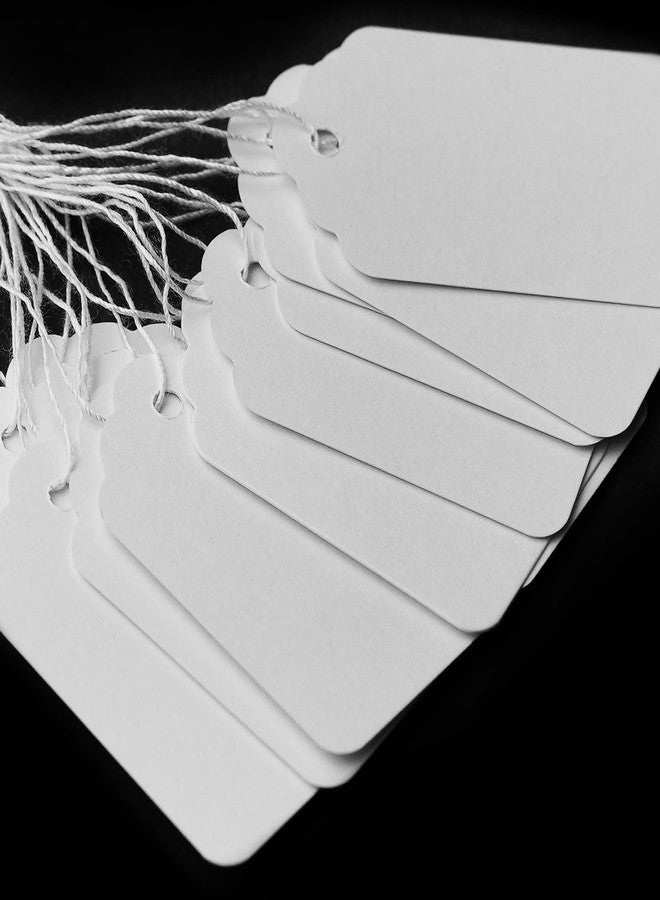 Cuttte White Price Tags with String - Cuttte 1000PCS Pre-Strung Paper String Tags for Pricing, Hanging Garage/Yard Sale Clothing Jewelry Merchandise for Labeling 1.75 x 1.1 Inch - Image 4