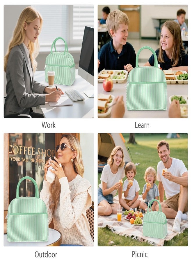 DALINDA Lunch Bag Lunch Box for Women Men,Corduroy Cute Insulated LunchBags,Water-Resistant Cooler Lunch Tote Bag, Reusable LunchBox Large Capacity for Work Travel Picnic - Image 5