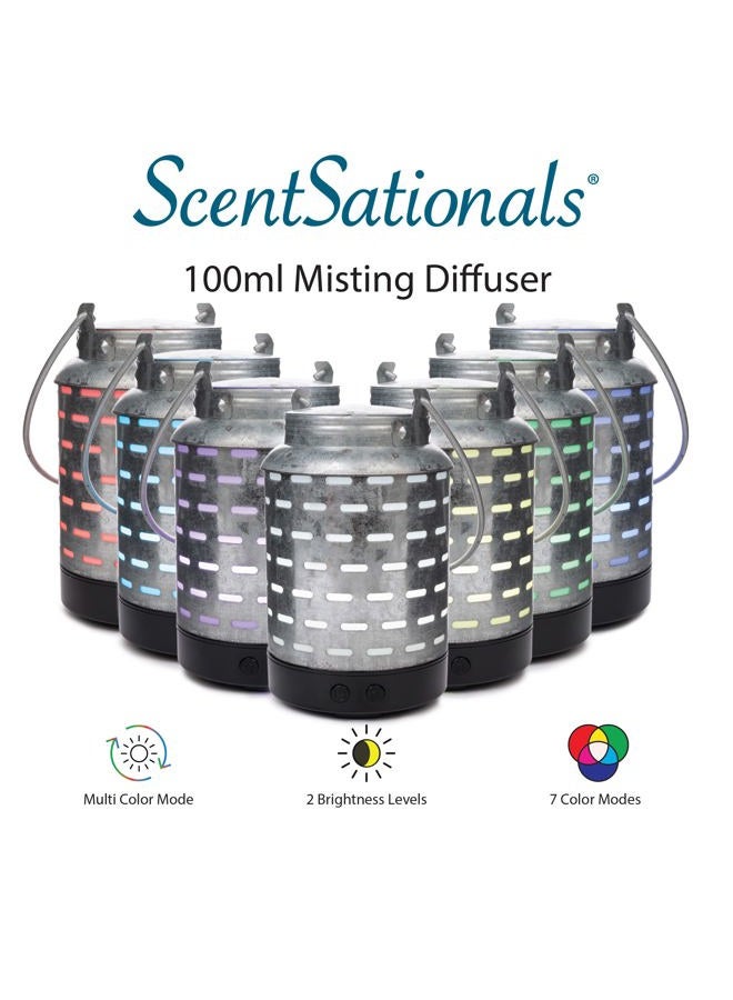 ScentSationals Eclectic Diffuser - Scented Essential Oils - Classic Aromatherapy Aroma User - Electric Fragrance Home Air Freshener Gift (Galvanized)  - Image 3