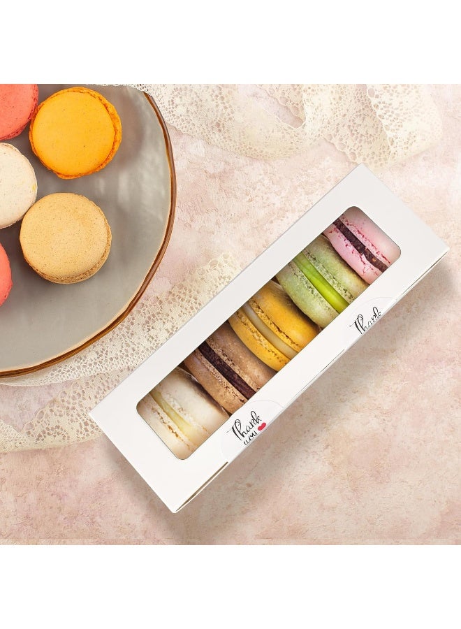 Garmeinea 30 Pack Macaron Boxes Packaging for 5 to 7 Macarons with 60 Pcs Stickers for Home DIY Baking Gift(White) - Image 5