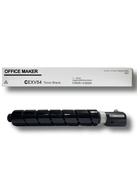 Office Maker C EXV 54 Black with Chip Toner Cartridge Is Compatible with Canon Imagerunner - IR Adv C3025 C3125 C3226 (C-EXV-54 Black)