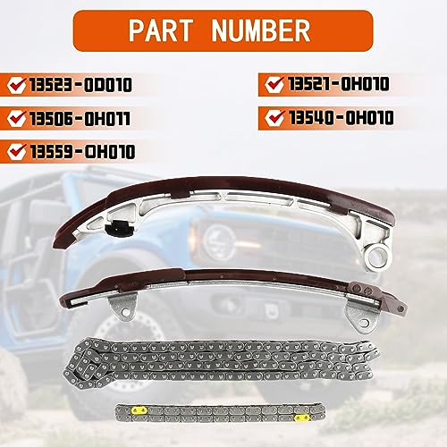 DAYSYORE Engine Timing Chain Kit Fits for 2001-2011 Camry Corolla Xrs Highlander Matrix Rav4 Solara 2.4L for Scion TC XB 2.4L for Pontiac VIBE 2.4L for Lexus HS250H 2.4L Engine, With 1 Year Warranty - Image 3