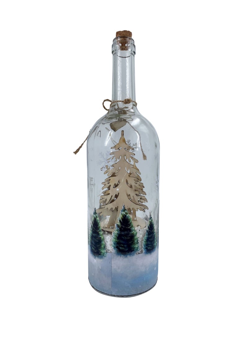 Party Magic Glass Bottle Decoration w/ LED 8.7x31cm - Image 2