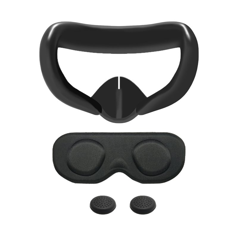 غطاء وسادة الوجه لمنضدة الوجه لـ Quest 3 مع أغطية وحماية العدسات - أغطية سيليكون VR قابلة للغسل - Image 1