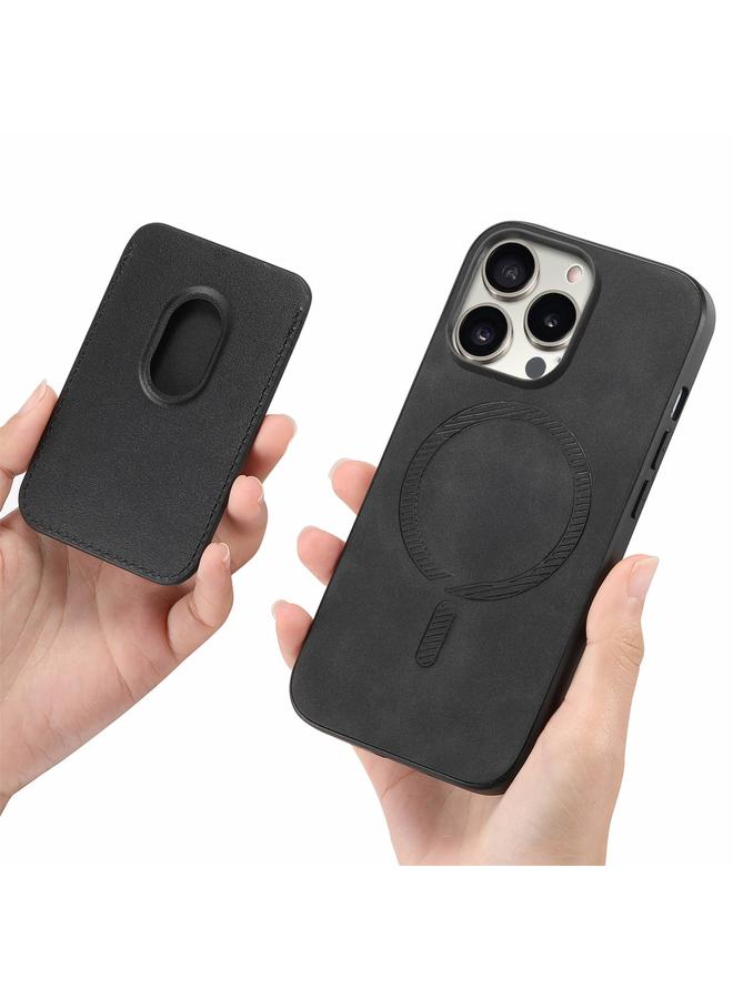 Zaboon Case For iPhone 11 Pro Max Retro Magsafe Card Bag PU Back Cover Phone Case - Image 4