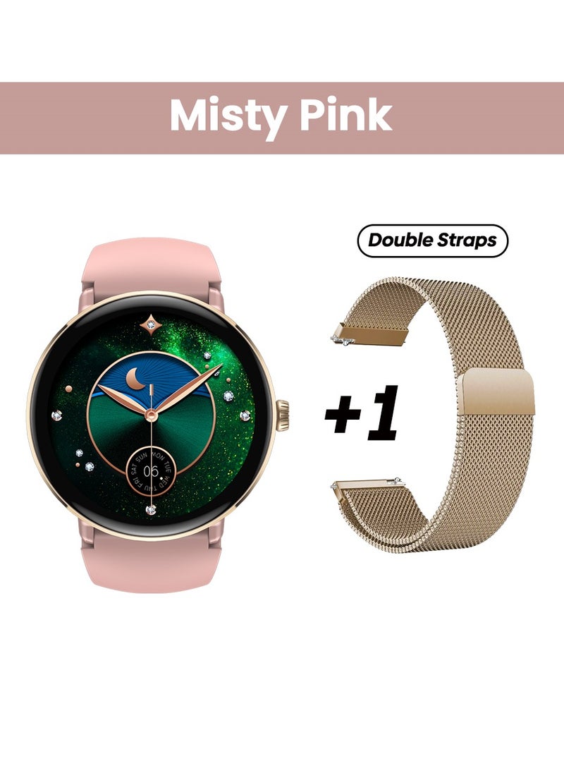 Zeblaze Smart Watch for women, Voice Calling Female Smartwatch Double Strap 1.2" HD AMOLED Display Health Monitoring Sports Smart Watch  - Image 2