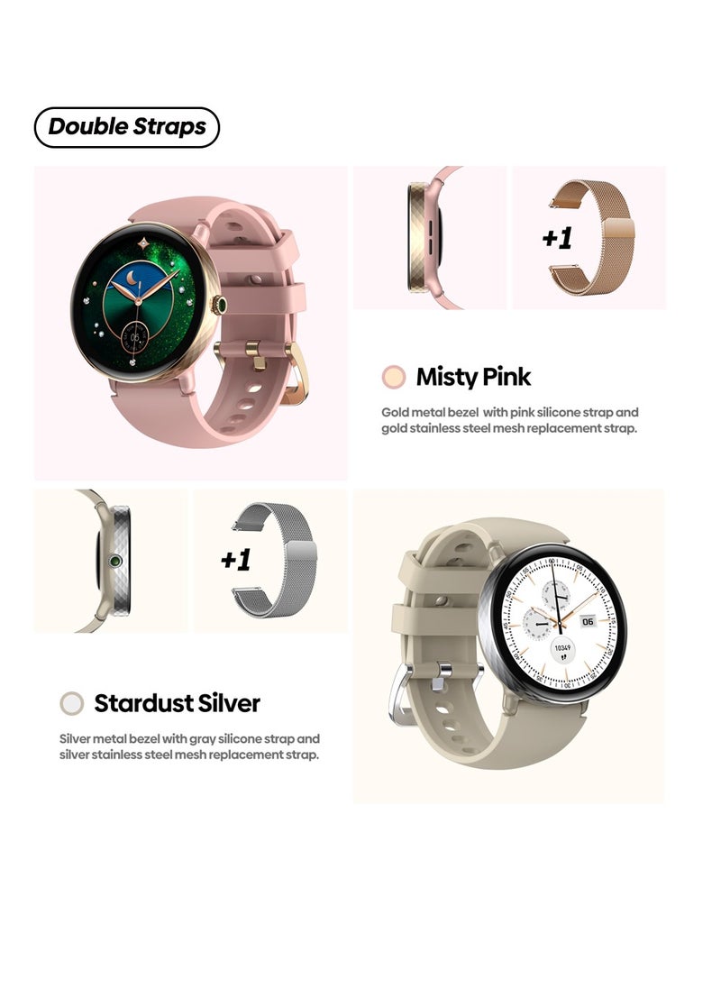 Zeblaze Smart Watch for women, Voice Calling Female Smartwatch Double Strap 1.2" HD AMOLED Display Health Monitoring Sports Smart Watch  - Image 3