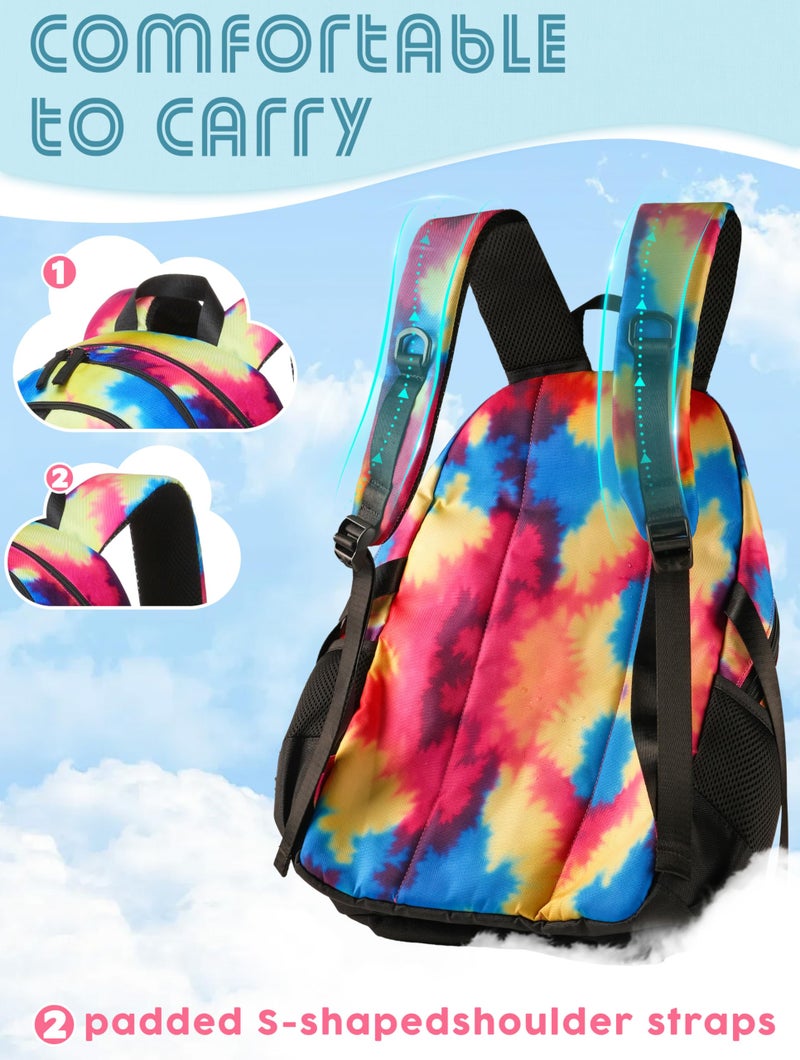 BLUEFAIRY High School Backpack for Girls Boys Middle School Bookbag for Kids Back to School Bag for College with Large Compartment Casual Daypack Mochilas para NiÃ±as Adolescentes 18" Black Rose - Image 3