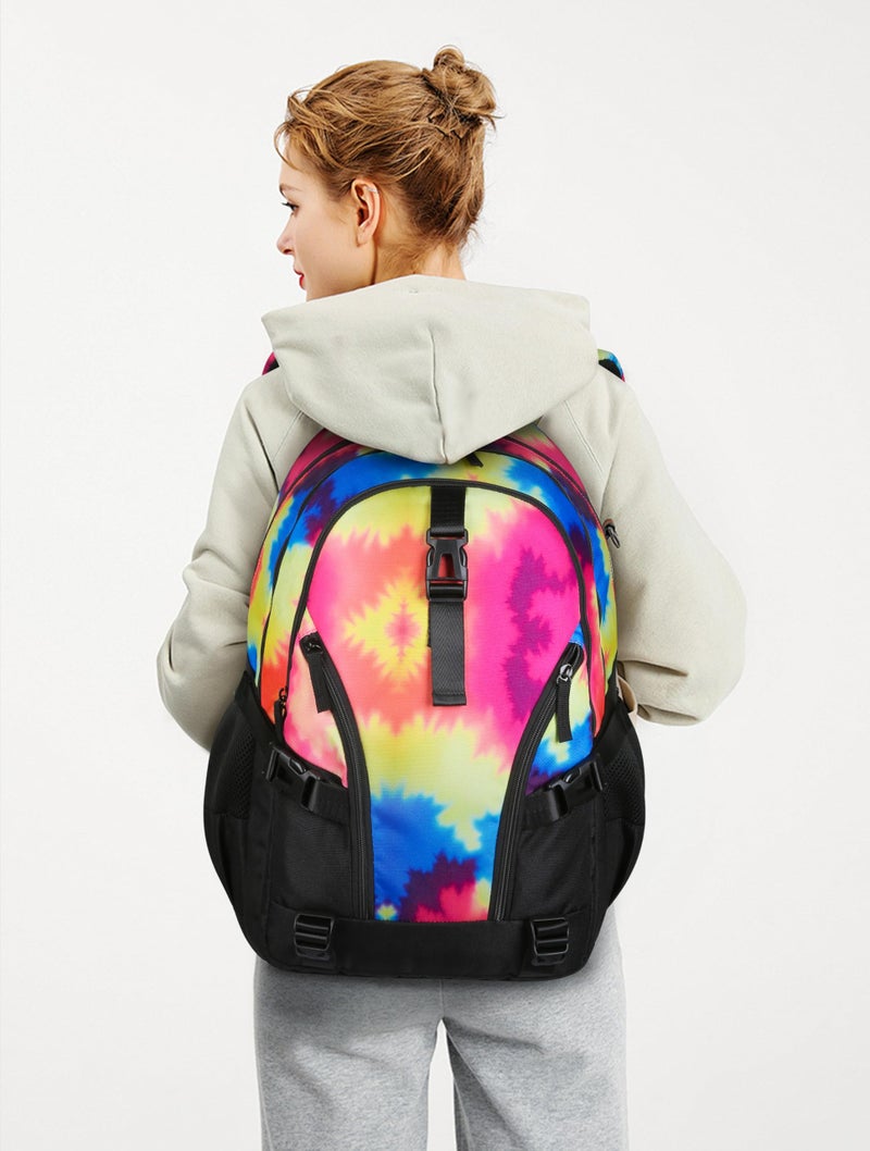 BLUEFAIRY High School Backpack for Girls Boys Middle School Bookbag for Kids Back to School Bag for College with Large Compartment Casual Daypack Mochilas para NiÃ±as Adolescentes 18" Black Rose - Image 5
