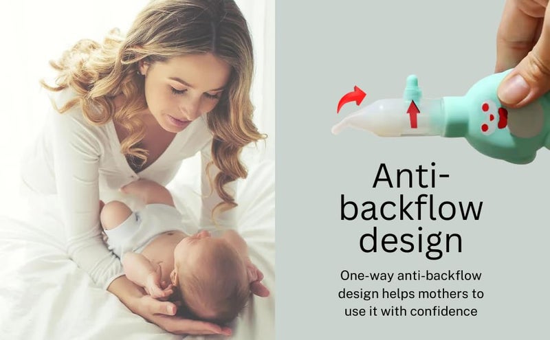 CRADLEVE Anti-Reflux Nasal Aspirator for Baby with Case | BPA Free Newborn Baby Nose Cleaner, Kids Reusable Cold Relief Vacuum Nasal Mucus Aspirator for infants to kids. (PINK, Standard) (PINK) - Image 3