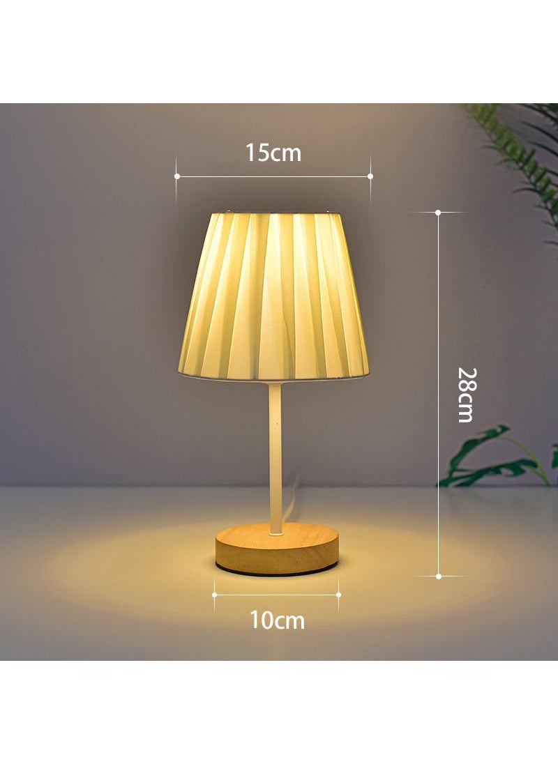 Solid wood fabric decorative desk lamp, bedroom bedside lamp, simple and creative remote control small night light, energy-saving LED light - pzsku/Z4389911CBE26D755A807Z/45/_/1715421668/1cc37aee-cbb2-4611-8ab2-c6b33b6efc61