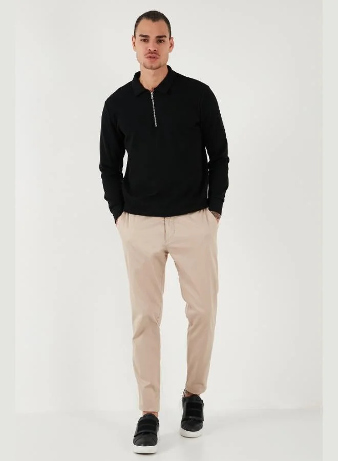 Buratti  Buratti Cotton Regular Fit Half-Zip Polo Collar Sweatshirt Men's SWEAT 5905805 for Men | Best Price UAE