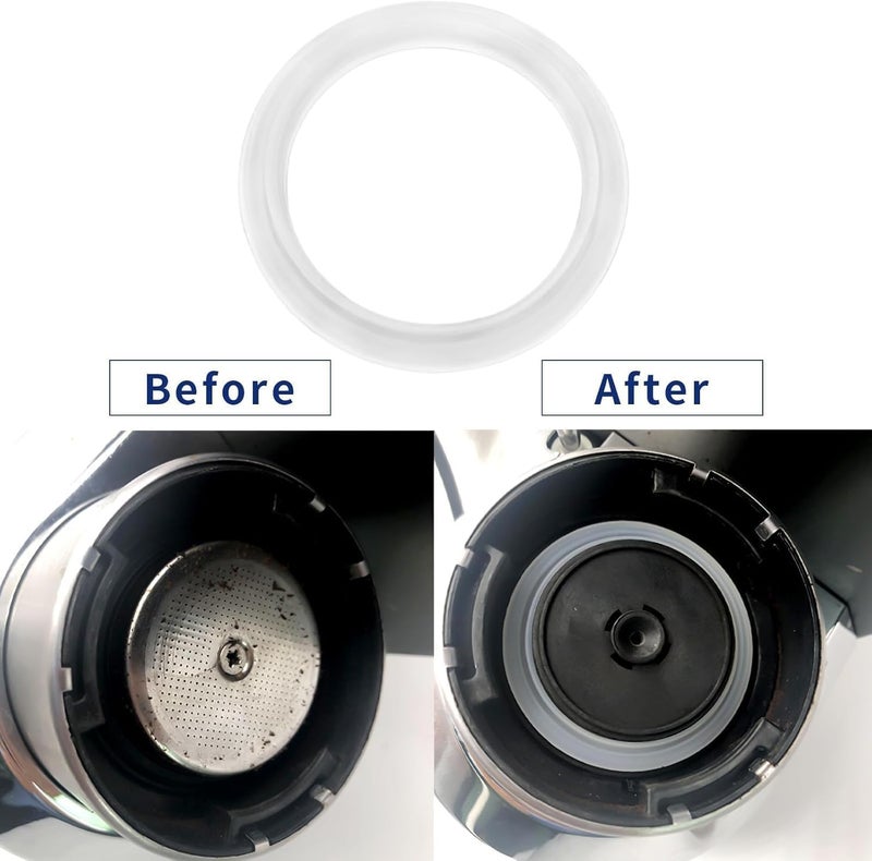 SANTUO Pack of 2 replacement parts sealing ring for DeLonghi EC680 EC685 EC820 EC850 EC860 - silicone seal for Delonghi coffee machine, with shaft sealing ring tool, seal replacement for DeLonghi - Image 4