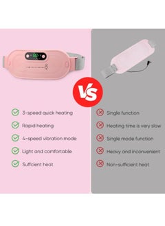 Prime by javaudan Menstrual Electric Heating Pad Women Warm Belt Hot Water Bag Waistband Device Adjustable 4-Speed ​​Rechargeable Heating Cramp Belt Massage Warm Waist Belt for Menstrual Period Cramps Stomach Tummy Pain  - Image 3