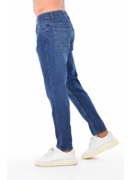 Cedy Denim Men's Dark Blue High Waist Slim Leg Loose Jeans Mom Jeans C333  - Image 3