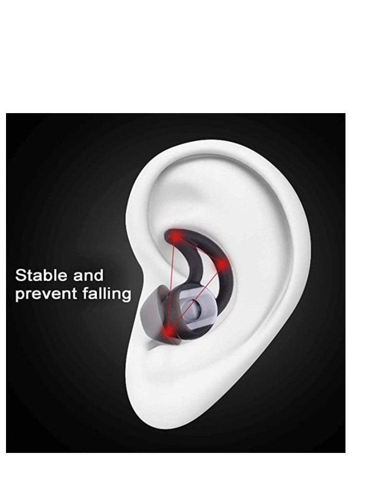 SYOSI - Replacement Noise Cancelling Silicone Earbuds, Double Flange Earplug Tips 3 Pairs Size S M L for Bose QC30 Quiet Control 30 QC20 SIE2 IE3 Soundsport Wireless Earphones (Black) - Image 1