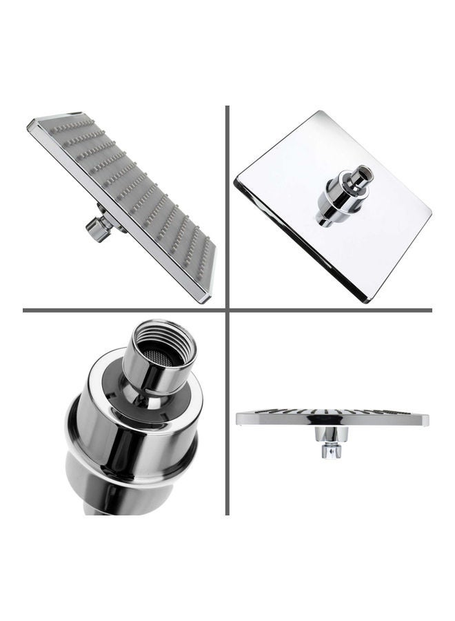 NIBEMINENT Adjustable Square Rain Showerhead Silver 8inch - Image 5