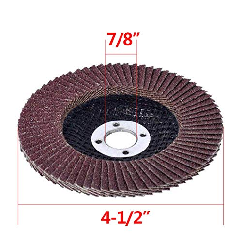 MinCHI257 Flap Discs 20 PCS 4.5 Inch - 40 Grit Grinding Discs 4 1/2 Assorted Sanding Grinding Wheels,Aluminum Oxide Abrasives,Grinder disc - Image 2
