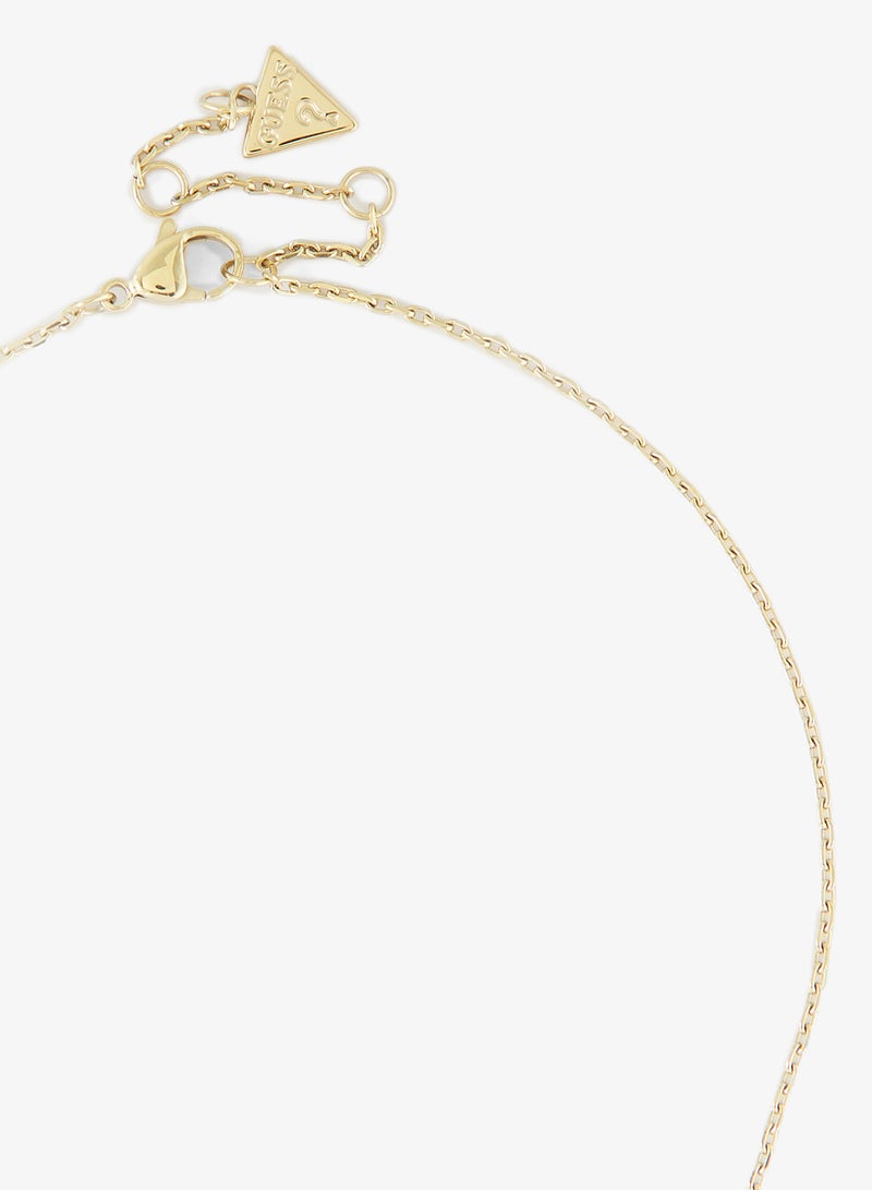 GUESS Tiny Pearly Logo Necklace - Image 3