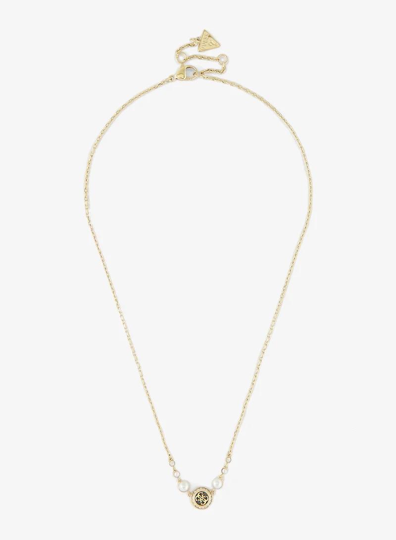 GUESS Tiny Pearly Logo Necklace