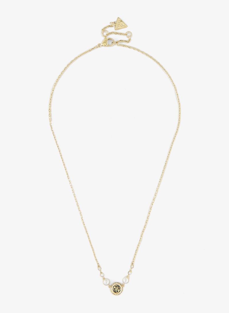 GUESS Tiny Pearly Logo Necklace - Image 1
