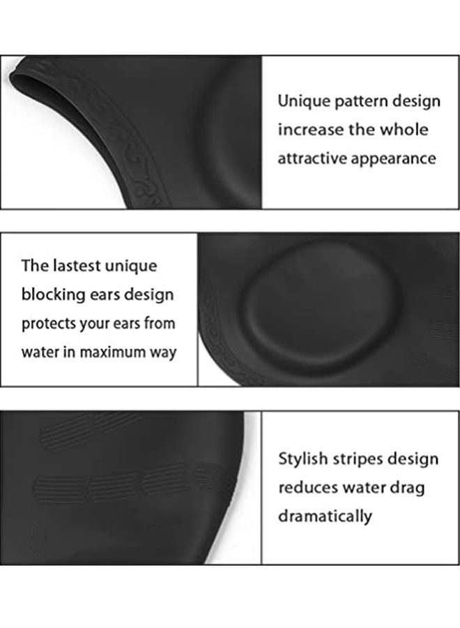 Rock Pow Pow Swim Cap Swim Goggles Swim Cap For Long Hair Anti Fog Uv Protection For Adult Kid With Nose Clip Ear Plugs Sets - Image 3