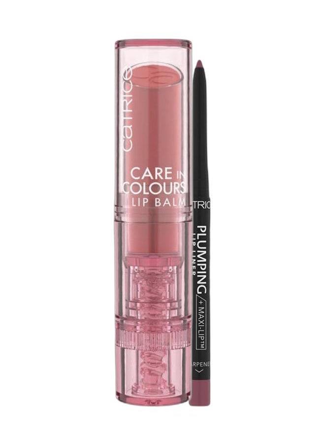 Catrice Plumping Lip Liner 060 Cheers To Life and Care In Colours Lip Balm 020 Feelin' Pretty  - Image 1