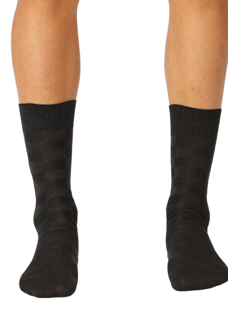 أيه إم بي إم جوارب رسمية للرجال - أسود - (عبوة من 3 قطع) - Image 4