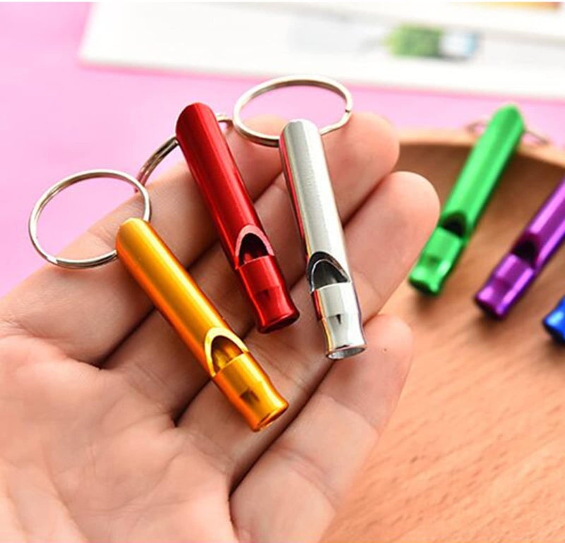 Tergy 50 Pieces Emergency Whistle with Keychain Aluminum Survival Whistle Key Chain for Camping Hiking Boating Hunting Fishing - Image 3