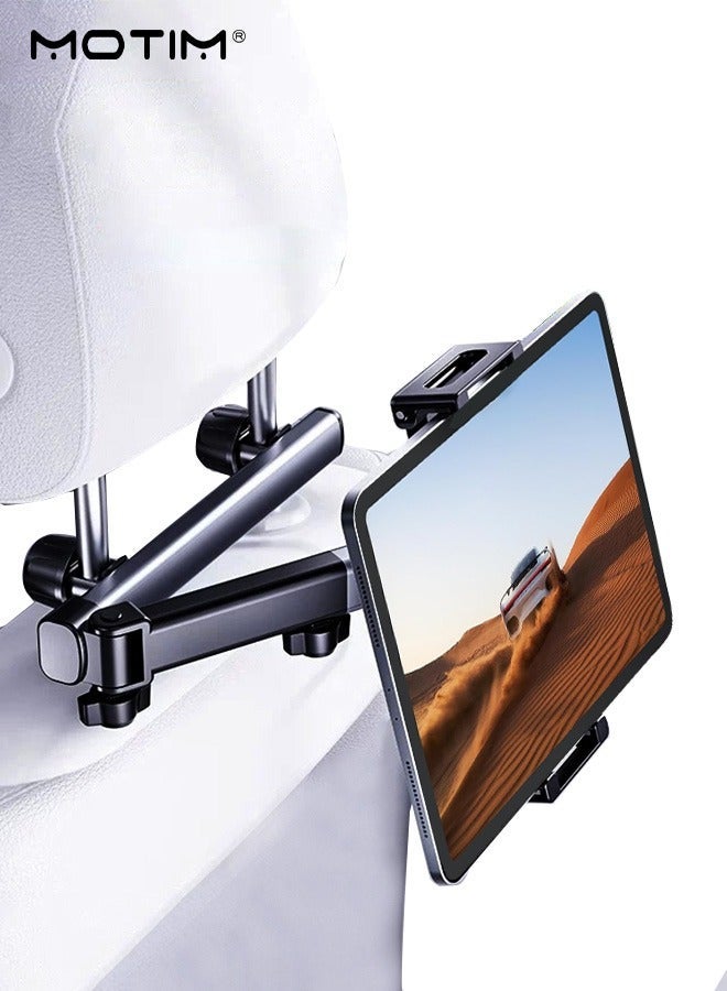 Motim Car Back Seat Tablet Holder Phone Mount, Car Headrest Tablet Mount Stand,  Rotating Screen Holder, Adjustable Distance Viewing Anglefor Kids, Compatible with 4.7-13" Tablet/Phone - Image 2