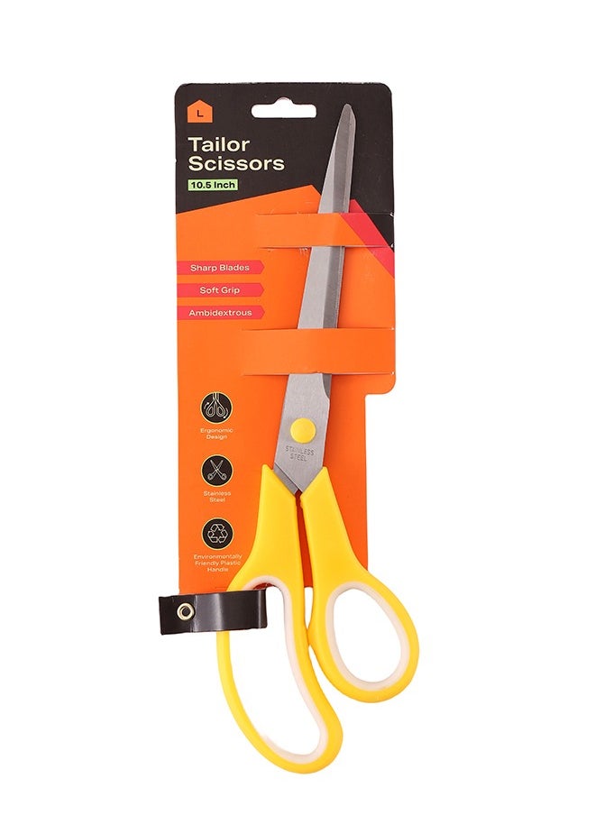 LAWAZIM - Scissors -10.5inch Mix Color- Lightweight Ambidextrous Sharp Cutting Tool Utility Scissors with Pointed Tip - Office Household Sewing Fabric Tailoring Embroidery Crafting Stationery and School - Image 1