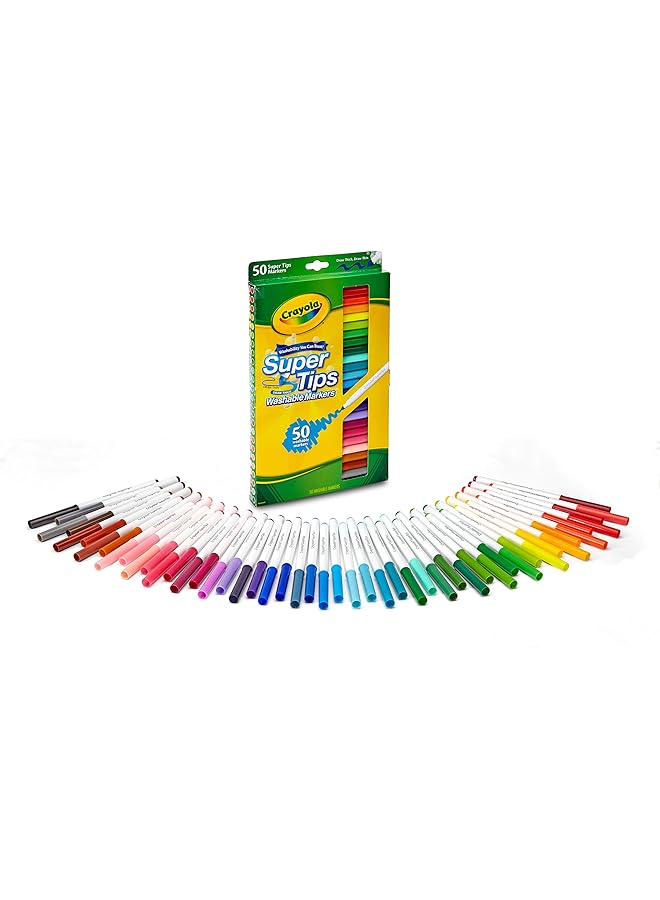 كرايولا مجموعة أقلام تحديد سوبر تيبس القابلة للغسل، 50 قطعة - Image 5
