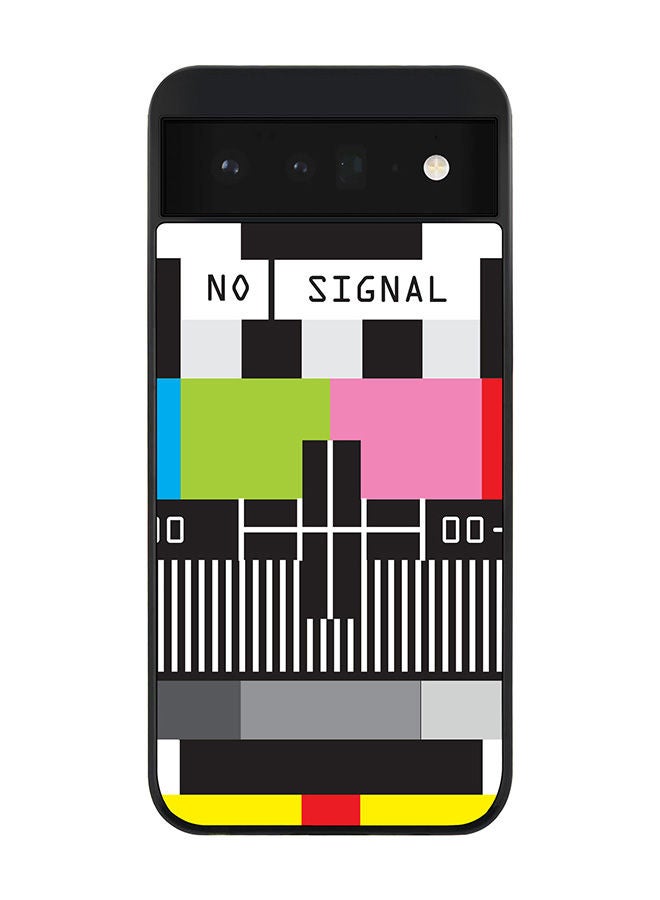 Stylizedd Rugged Black edge case for Google Pixel 6 5G Slim fit Soft Case Flexible Rubber Edges Anti Drop TPU Gel Thin Cover - No Signal TV - Image 1