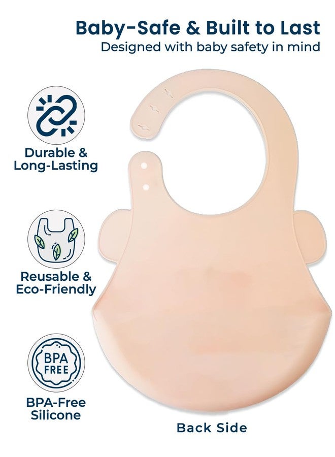 POLKA TOTS Waterproof Silicone Bibs with 6 Adjustable Snap Buttons, Super Absorbent, Soft, Comfortable & Lightweight for Feeding Infants & Baby Toddlers (Bunny, 4 Months to 3 Years) - Image 5