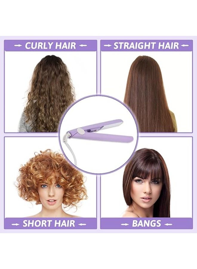 Mini Professional Ceramic Hair Straightener for Curly Hair – Compact, Fast-Heating Flat Iron for Smooth, Frizz-Free Styling On-the-Go – Ideal for Travel & Touch-Ups - Image 3