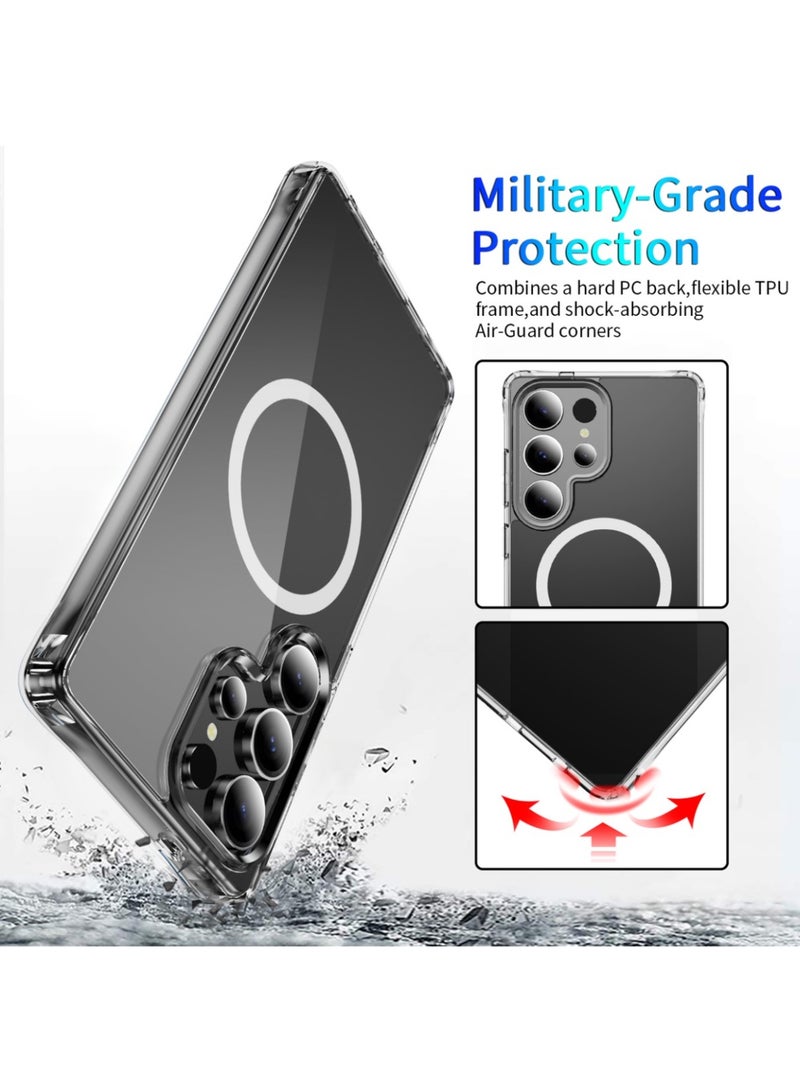 Abania Samsung Galaxy S25 Ultra Clear Case, Compatible with MagSafe, Anti-Yellowing Anti-Scratch,Shockproof Protective Galaxy S25 Ultra Cover for Samsung Galaxy S25 Ultra - Image 5