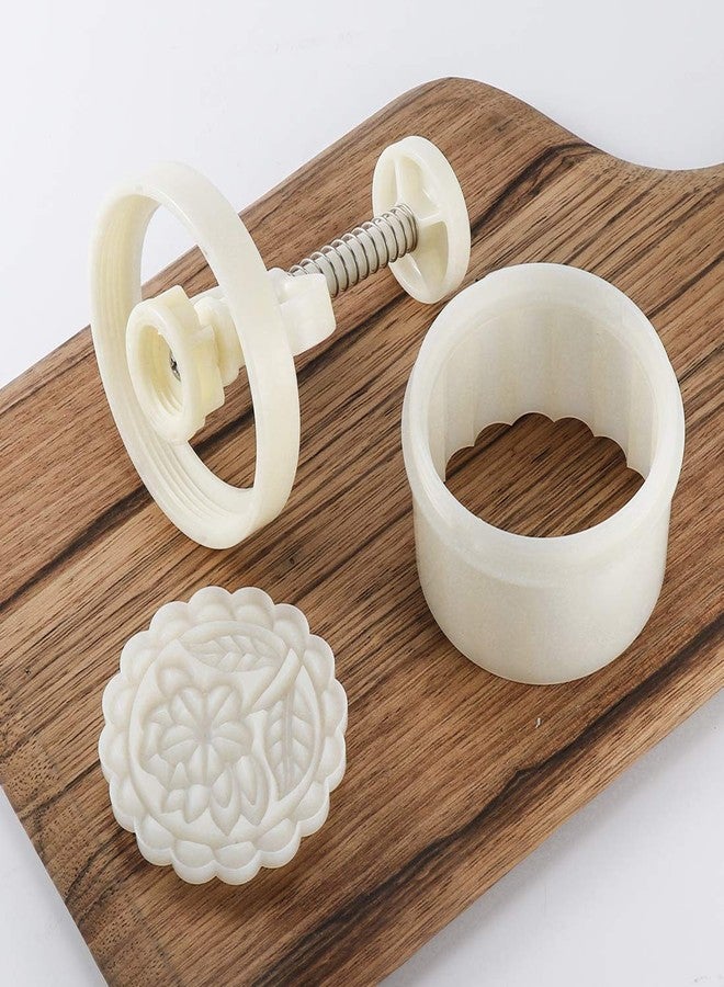 Dltsli 180g 5pcs Cookie Stamps Thickness Adjustable Moon Cake Mold Set, Cookie Press DIY Decoration Hand Press Cutter Cake Dessert Mold - Image 5