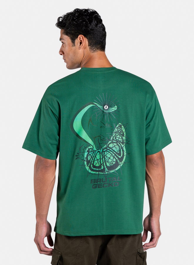 North Africans BRUTAL GECKO - CACTUS CAMO GREEN T-SHIRT - Image 3