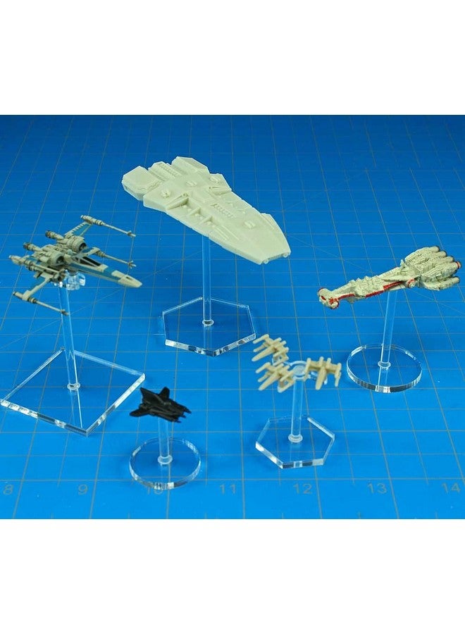 LITKO Acrylic Flight Stands | Hexagon | 3mm Clear Hexagonal Flight Base with Flight Peg (2-inch) - Image 3