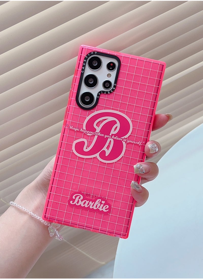 Casetify - Barbie 'B' Emblem Sparkle Case for Samsung Galaxy S23 Ultra - Image 1