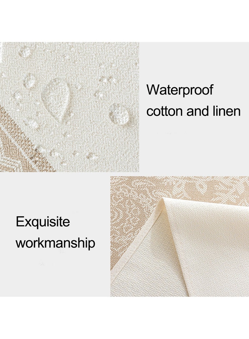 KINGMAZI Tablecloth Tassel Placemat Suitable For Coffee Table Dining Table Wedding Party Decoration Etc 140*180CM Beige - Image 3