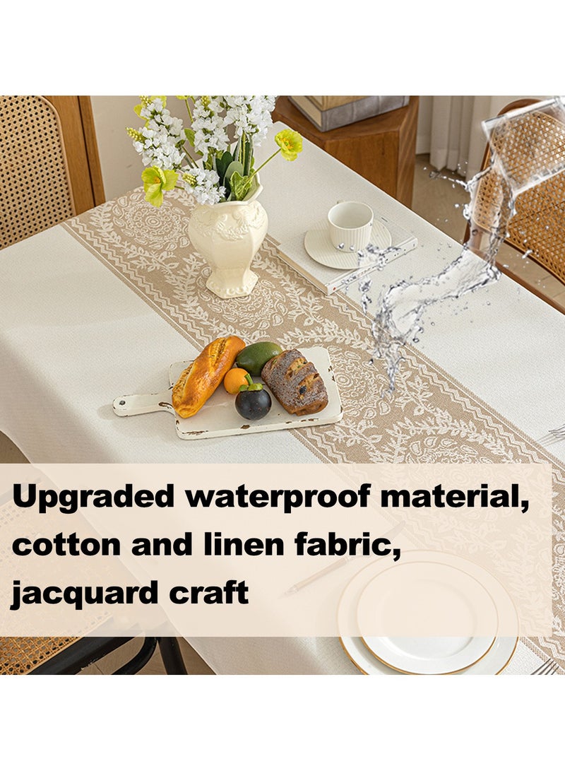 KINGMAZI Tablecloth Tassel Placemat Suitable For Coffee Table Dining Table Wedding Party Decoration Etc 140*180CM Beige - Image 2