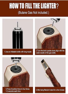 JOBON Refillable Butane Torch Lighter With Safety Lock for Kitchen Cooking Indoor Outdoor BBQ and Charcoal  - Image 5