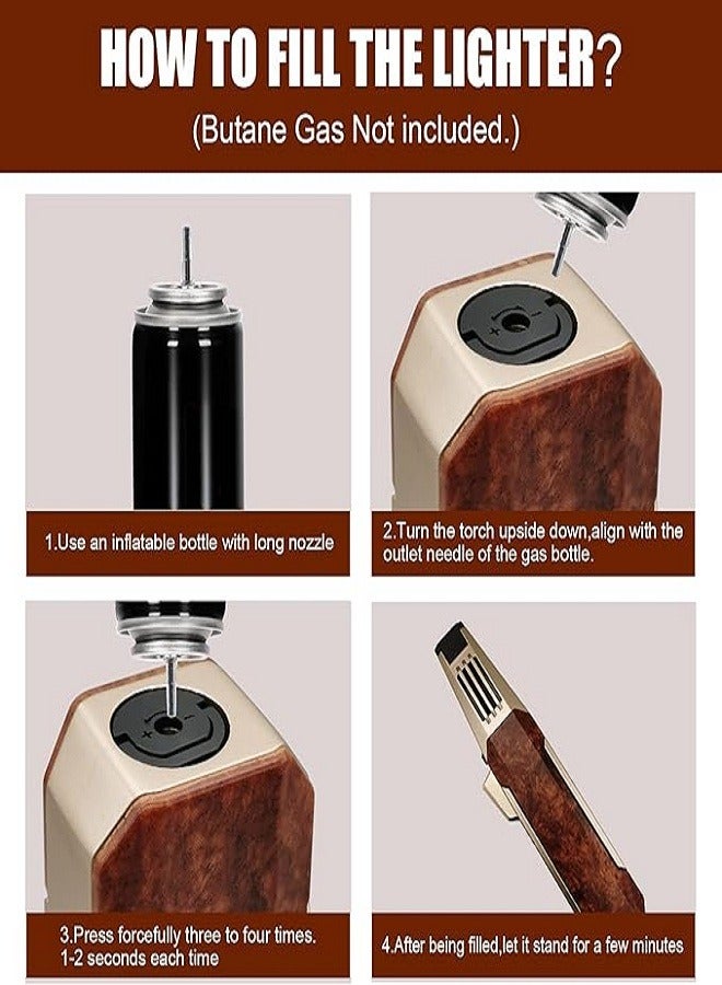 JOBON Refillable Butane Torch Lighter With Safety Lock for Kitchen Cooking Indoor Outdoor BBQ and Charcoal - Image 5